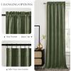 imageNICETOWN Black Velvet Curtains 2 Panels with Gold Foil Leaf Print  Modern Glam Black and Gold Drapes for Living Room Luxury Room Darkening Window Treatments for Bedroom amp Gothic Decor 50W x 84LGreen Series  Sage Green