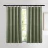 imageNICETOWN Black Velvet Curtains 2 Panels with Gold Foil Leaf Print  Modern Glam Black and Gold Drapes for Living Room Luxury Room Darkening Window Treatments for Bedroom amp Gothic Decor 50W x 84LGreen Series  Sage Green