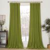 imageNICETOWN Black Velvet Curtains 2 Panels with Gold Foil Leaf Print  Modern Glam Black and Gold Drapes for Living Room Luxury Room Darkening Window Treatments for Bedroom amp Gothic Decor 50W x 84LGreen Series  Moss Green