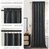 imageNICETOWN Black Velvet Curtains 2 Panels with Gold Foil Leaf Print  Modern Glam Black and Gold Drapes for Living Room Luxury Room Darkening Window Treatments for Bedroom amp Gothic Decor 50W x 84LGrey Series  Grey
