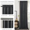 imageNICETOWN Black Velvet Curtains 2 Panels with Gold Foil Leaf Print  Modern Glam Black and Gold Drapes for Living Room Luxury Room Darkening Window Treatments for Bedroom amp Gothic Decor 50W x 84LGrey Series  Grey