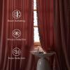 imageNICETOWN Black Velvet Curtains 2 Panels with Gold Foil Leaf Print  Modern Glam Black and Gold Drapes for Living Room Luxury Room Darkening Window Treatments for Bedroom amp Gothic Decor 50W x 84L3  Pom Pom  Blush Pink