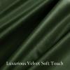 imageNICETOWN Black Velvet Curtains 2 Panels with Gold Foil Leaf Print  Modern Glam Black and Gold Drapes for Living Room Luxury Room Darkening Window Treatments for Bedroom amp Gothic Decor 50W x 84LGreen Series  Single Rod Pocket  Dark Green