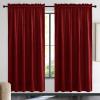 imageNICETOWN Black Velvet Curtains 2 Panels with Gold Foil Leaf Print  Modern Glam Black and Gold Drapes for Living Room Luxury Room Darkening Window Treatments for Bedroom amp Gothic Decor 50W x 84LRed Series  Red