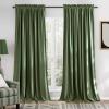 imageNICETOWN Black Velvet Curtains 2 Panels with Gold Foil Leaf Print  Modern Glam Black and Gold Drapes for Living Room Luxury Room Darkening Window Treatments for Bedroom amp Gothic Decor 50W x 84LGreen Series  Sage Green