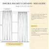 imageNICETOWN Black Velvet Curtains 2 Panels with Gold Foil Leaf Print  Modern Glam Black and Gold Drapes for Living Room Luxury Room Darkening Window Treatments for Bedroom amp Gothic Decor 50W x 84L3  Pom Pom  Slate Blue