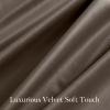 imageNICETOWN Black Velvet Curtains 2 Panels with Gold Foil Leaf Print  Modern Glam Black and Gold Drapes for Living Room Luxury Room Darkening Window Treatments for Bedroom amp Gothic Decor 50W x 84LBrown Series  Taupe