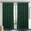 imageNICETOWN Black Velvet Curtains 2 Panels with Gold Foil Leaf Print  Modern Glam Black and Gold Drapes for Living Room Luxury Room Darkening Window Treatments for Bedroom amp Gothic Decor 50W x 84LGreen Series  Dark Green