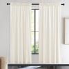 imageNICETOWN Black Velvet Curtains 2 Panels with Gold Foil Leaf Print  Modern Glam Black and Gold Drapes for Living Room Luxury Room Darkening Window Treatments for Bedroom amp Gothic Decor 50W x 84LWhite Series  Ivory White