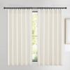 imageNICETOWN Black Velvet Curtains 2 Panels with Gold Foil Leaf Print  Modern Glam Black and Gold Drapes for Living Room Luxury Room Darkening Window Treatments for Bedroom amp Gothic Decor 50W x 84LWhite Series  Ivory White