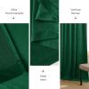 imageNICETOWN Black Velvet Curtains 2 Panels with Gold Foil Leaf Print  Modern Glam Black and Gold Drapes for Living Room Luxury Room Darkening Window Treatments for Bedroom amp Gothic Decor 50W x 84LGreen Series  Emerald Green