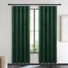 imageNICETOWN Black Velvet Curtains 2 Panels with Gold Foil Leaf Print  Modern Glam Black and Gold Drapes for Living Room Luxury Room Darkening Window Treatments for Bedroom amp Gothic Decor 50W x 84LGreen Series  Dark Green