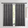 imageNICETOWN Black Velvet Curtains 2 Panels with Gold Foil Leaf Print  Modern Glam Black and Gold Drapes for Living Room Luxury Room Darkening Window Treatments for Bedroom amp Gothic Decor 50W x 84LGrey Series  Grey