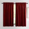 imageNICETOWN Black Velvet Curtains 2 Panels with Gold Foil Leaf Print  Modern Glam Black and Gold Drapes for Living Room Luxury Room Darkening Window Treatments for Bedroom amp Gothic Decor 50W x 84LRed Series  Red