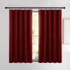 imageNICETOWN Black Velvet Curtains 2 Panels with Gold Foil Leaf Print  Modern Glam Black and Gold Drapes for Living Room Luxury Room Darkening Window Treatments for Bedroom amp Gothic Decor 50W x 84LRed Series  Red