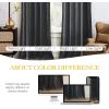 imageNICETOWN Black Velvet Curtains 2 Panels with Gold Foil Leaf Print  Modern Glam Black and Gold Drapes for Living Room Luxury Room Darkening Window Treatments for Bedroom amp Gothic Decor 50W x 84LGrey Series  Grey