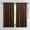 imageNICETOWN Black Velvet Curtains 2 Panels with Gold Foil Leaf Print  Modern Glam Black and Gold Drapes for Living Room Luxury Room Darkening Window Treatments for Bedroom amp Gothic Decor 50W x 84LBrown Series  Brown