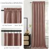 imageNICETOWN Black Velvet Curtains 2 Panels with Gold Foil Leaf Print  Modern Glam Black and Gold Drapes for Living Room Luxury Room Darkening Window Treatments for Bedroom amp Gothic Decor 50W x 84LPink Series  Dusty Pink