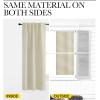 imageNICETOWN Blackout Curtain Panels for Kitchen  Beige Color 42x30 inch 2 Panels Set Room Darkening Blackout Drapes for Window