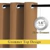 imageNICETOWN Blackout Curtains for Kids Room  Triple Weave Microfiber Home Thermal Insulated Solid Ring Top Blackout PanelsDrapes for BedroomGold Brown Set of 2 46 x 54 Inch