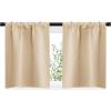 imageNICETOWN Blackout Room Darkening Curtains  Home Decoration Light amp Noise Reducing Thermal Insulated Window Draperies with Rod Pocket Top Biscotti Beige Set of 2 29 inches Wide x 20 inches Long