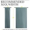 imageNICETOWN Greyish Blue Blackout Curtains Panels for Window Thermal Insulated Rod Pocket Blackout DrapesDraperies for Living Room 2 Panels W52 x L63 inches