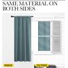 imageNICETOWN Greyish Blue Blackout Curtains Panels for Window Thermal Insulated Rod Pocket Blackout DrapesDraperies for Living Room 2 Panels W52 x L63 inches