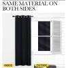 imageNICETOWN Halloween Patio Blackout Curtain Shades 2 Panels 55 inches x 102 inches Black Summer Home Decoration Thermal Insulated Grommet Blackout DraperiesDrapes for Kitchen