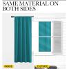 imageNICETOWN Kitchen Curtains Peacock Blue 34 x 40 Set of 2 Short Blackout Curtains amp Drapes Thermal Insulated Rod Pocket Window Treatment Draperies for Nursery