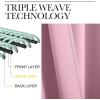 imageNICETOWN Kitchen Curtains Rouge Pink 34 x 40 Set of 2 Short Blackout Curtains amp Drapes Thermal Insulated Rod Pocket Window Treatment Draperies for Nursery