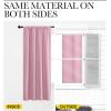 imageNICETOWN Kitchen Curtains Rouge Pink 34 x 40 Set of 2 Short Blackout Curtains amp Drapes Thermal Insulated Rod Pocket Window Treatment Draperies for Nursery