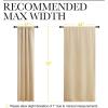 imageNICETOWN Kitchen Room Darkening Curtains  Panel Home Fashion Thermal Insulated Solid Rod Pocket Curtains for WindowBiscotti Beige 1 Pair 42 inches Wide by 72 inches Long