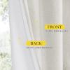 imageNICETOWN Linen Blackout Curtains for Kitchen Ivory 2 Panels 42 Wide x 54 Long Short Kitchen Burlap Linen 100 Blackout Drape Panels for Night Shift Great Job for Blocking Light