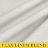 imageNICETOWN Linen Blackout Curtains for Kitchen Ivory 2 Panels 42 Wide x 54 Long Short Kitchen Burlap Linen 100 Blackout Drape Panels for Night Shift Great Job for Blocking Light