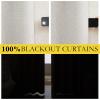 imageNICETOWN Linen Blackout Curtains for Kitchen Ivory 2 Panels 42 Wide x 54 Long Short Kitchen Burlap Linen 100 Blackout Drape Panels for Night Shift Great Job for Blocking Light