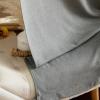 imageNICETOWN Linen Semi Sheer Curtains 72 inches Long Rod Pocket amp Back Tab Thick Flax Linen Weave Drapes Privacy Added with Light Filtering for BedroomFarmhouse Cream W55 x L72 2 PanelsGrey