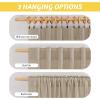 imageNICETOWN Linen Semi Sheer Curtains 72 inches Long Rod Pocket amp Back Tab Thick Flax Linen Weave Drapes Privacy Added with Light Filtering for BedroomFarmhouse Cream W55 x L72 2 PanelsAngora