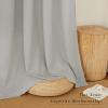 imageNICETOWN Linen Semi Sheer Curtains 72 inches Long Rod Pocket amp Back Tab Thick Flax Linen Weave Drapes Privacy Added with Light Filtering for BedroomFarmhouse Cream W55 x L72 2 PanelsGrey
