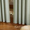 imageNICETOWN Linen Semi Sheer Curtains 72 inches Long Rod Pocket amp Back Tab Thick Flax Linen Weave Drapes Privacy Added with Light Filtering for BedroomFarmhouse Cream W55 x L72 2 PanelsSage Green