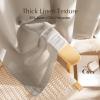 imageNICETOWN Linen Semi Sheer Curtains 72 inches Long Rod Pocket amp Back Tab Thick Flax Linen Weave Drapes Privacy Added with Light Filtering for BedroomFarmhouse Cream W55 x L72 2 PanelsCocoa Cream