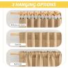 imageNICETOWN Linen Semi Sheer Curtains 72 inches Long Rod Pocket amp Back Tab Thick Flax Linen Weave Drapes Privacy Added with Light Filtering for BedroomFarmhouse Cream W55 x L72 2 PanelsBurlap