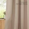 imageNICETOWN Linen Semi Sheer Curtains 72 inches Long Rod Pocket amp Back Tab Thick Flax Linen Weave Drapes Privacy Added with Light Filtering for BedroomFarmhouse Cream W55 x L72 2 PanelsCamel