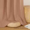 imageNICETOWN Linen Semi Sheer Curtains 72 inches Long Rod Pocket amp Back Tab Thick Flax Linen Weave Drapes Privacy Added with Light Filtering for BedroomFarmhouse Cream W55 x L72 2 PanelsTerracotta