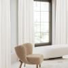 imageNICETOWN Linen Semi Sheer Curtains 72 inches Long Rod Pocket amp Back Tab Thick Flax Linen Weave Drapes Privacy Added with Light Filtering for BedroomFarmhouse Cream W55 x L72 2 PanelsJacquard Natural