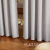 imageNICETOWN Linen Semi Sheer Curtains 72 inches Long Rod Pocket amp Back Tab Thick Flax Linen Weave Drapes Privacy Added with Light Filtering for BedroomFarmhouse Cream W55 x L72 2 PanelsGreyish Purple