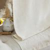 imageNICETOWN Linen Semi Sheer Curtains 72 inches Long Rod Pocket amp Back Tab Thick Flax Linen Weave Drapes Privacy Added with Light Filtering for BedroomFarmhouse Cream W55 x L72 2 PanelsCream