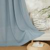 imageNICETOWN Linen Semi Sheer Curtains 72 inches Long Rod Pocket amp Back Tab Thick Flax Linen Weave Drapes Privacy Added with Light Filtering for BedroomFarmhouse Cream W55 x L72 2 PanelsStone Blue