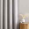 imageNICETOWN Linen Semi Sheer Curtains 72 inches Long Rod Pocket amp Back Tab Thick Flax Linen Weave Drapes Privacy Added with Light Filtering for BedroomFarmhouse Cream W55 x L72 2 PanelsGreyish Purple