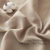 imageNICETOWN Linen Semi Sheer Curtains 72 inches Long Rod Pocket amp Back Tab Thick Flax Linen Weave Drapes Privacy Added with Light Filtering for BedroomFarmhouse Cream W55 x L72 2 PanelsCamel