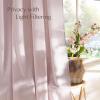 imageNICETOWN Linen Semi Sheer Curtains 72 inches Long Rod Pocket amp Back Tab Thick Flax Linen Weave Drapes Privacy Added with Light Filtering for BedroomFarmhouse Cream W55 x L72 2 PanelsBlush Pink